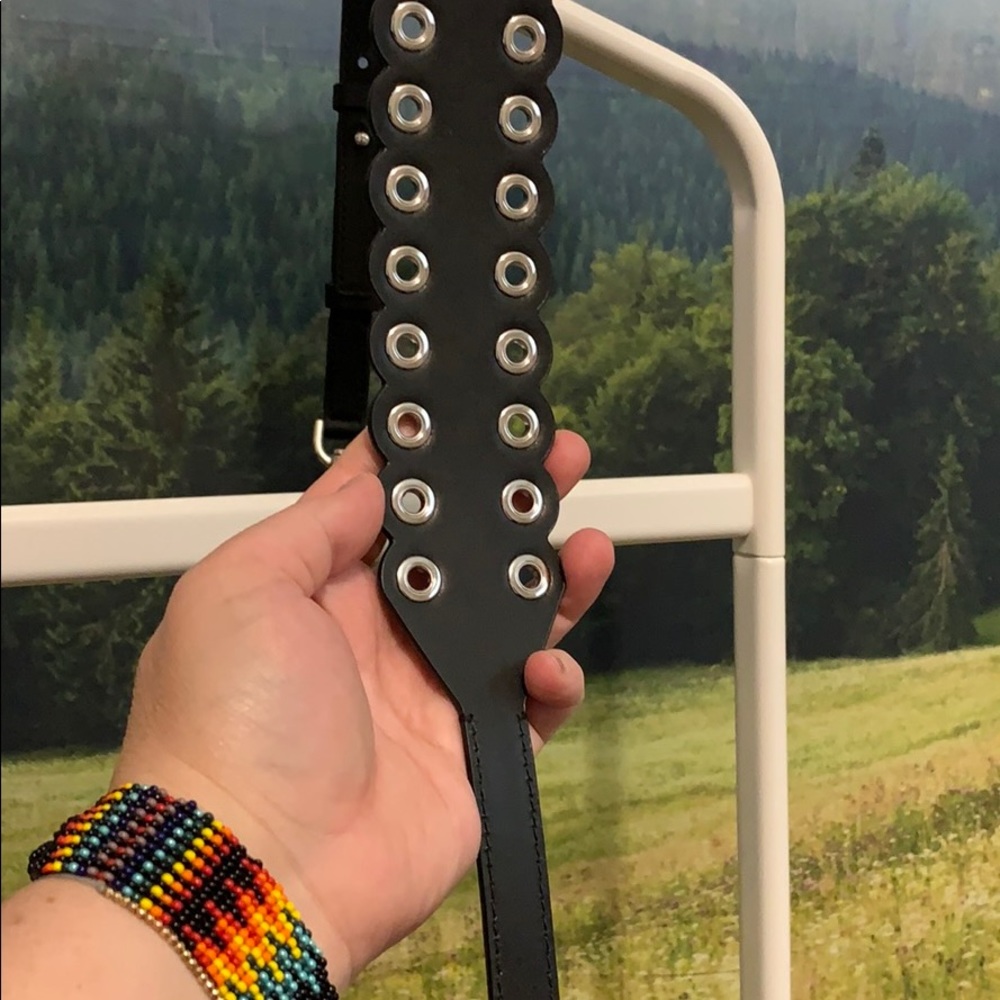 Michael Kors black grommet purse strap! Long!
